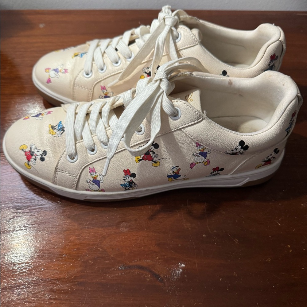 Aldo Cream Sneakers with Disney Print